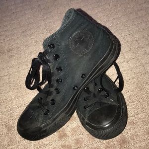 Black high top converse